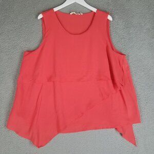 Soft Surroundings Layered Tank Top Women's 2X Pink Flowy Summer Casual Travel